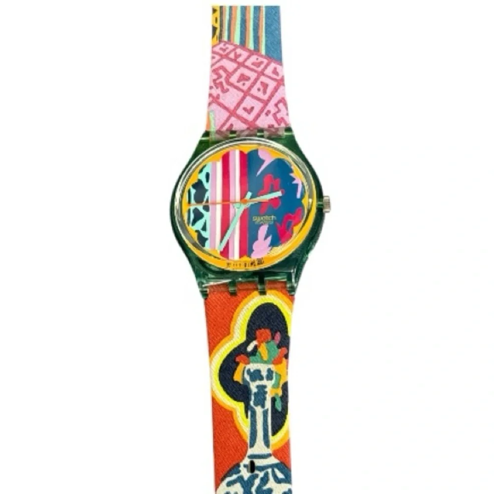 Vintage Swatch Men’s Mogador Multicolor Graphic Watch 1992 Unisex Y2K
